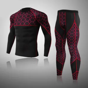 Men's Compression Net-Knit Thermal Quick Dry Underwear Full Set