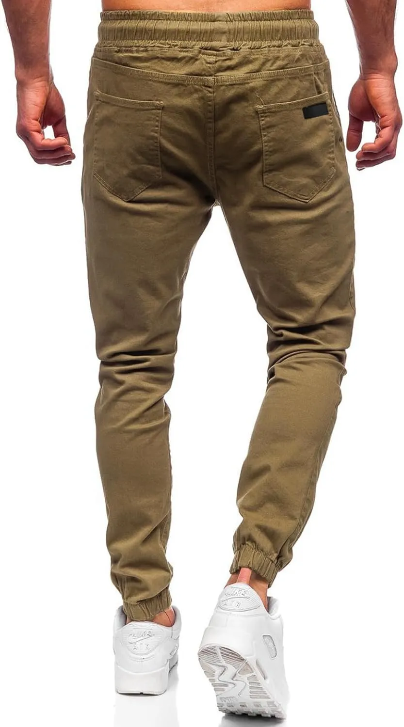 Men's Outdoor Jogging Casual Pants Slim Cargo Workout for Running Sweatpants Hiking