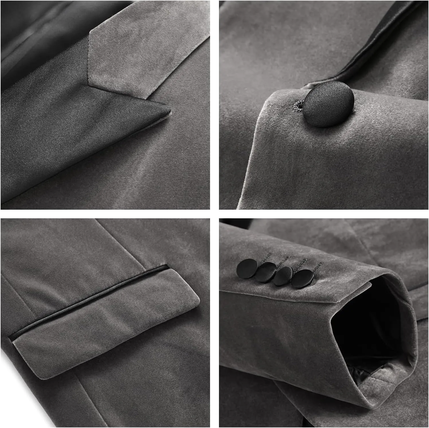 Mens Velvet Suits 2 Piece Slim Fit for Men Tuxedo Blazer Peaked Lapel One Button Wedding Dinner Jacket & Pants Suits
