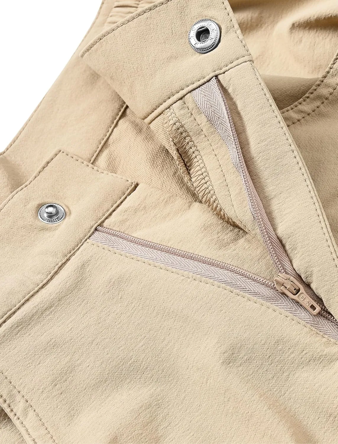 MoFiz Women's Capri Pants with Pockets Lightweight Cropped Golf Hiking Pants Quick Dry Summer Elastic Waist Capris