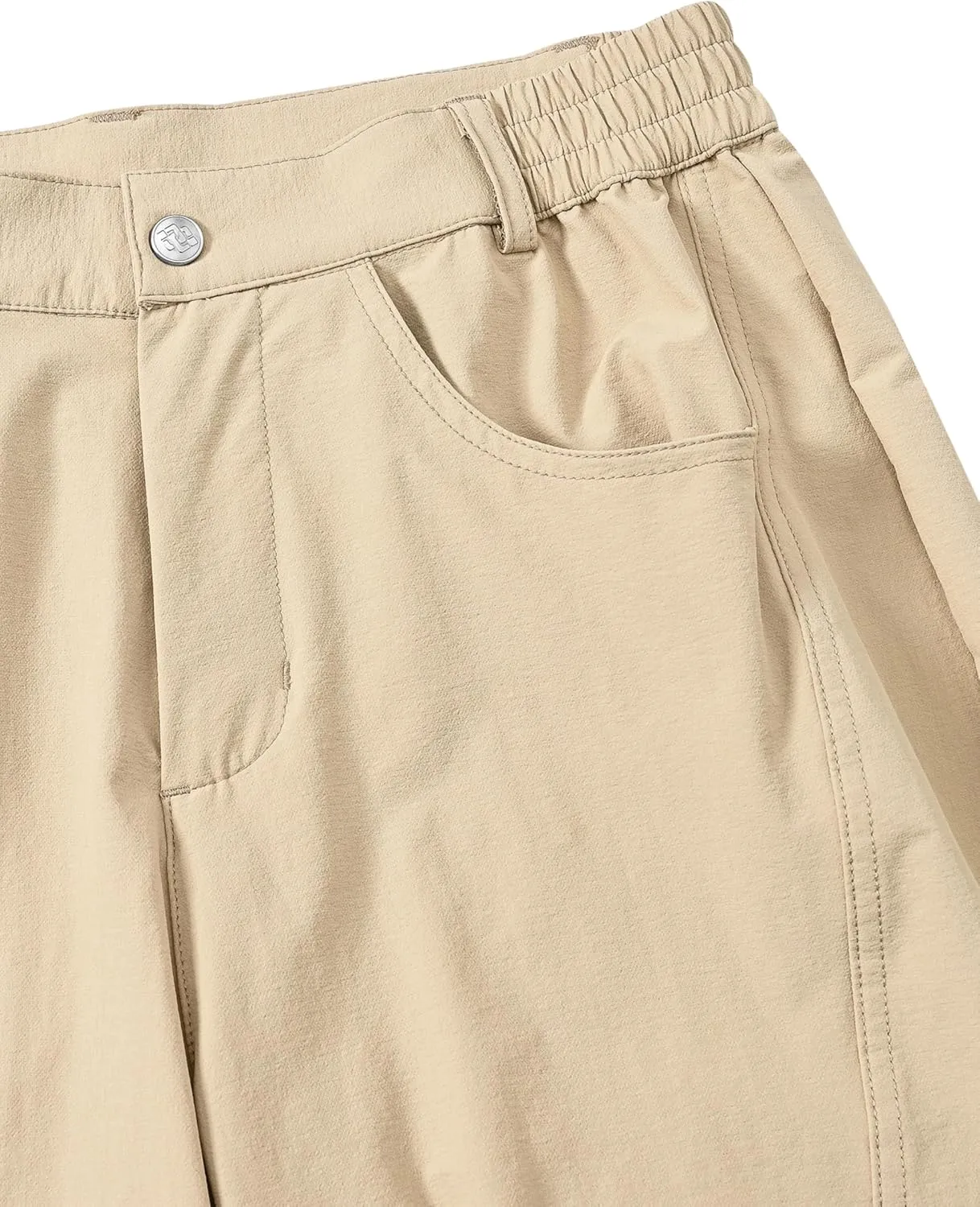 MoFiz Women's Capri Pants with Pockets Lightweight Cropped Golf Hiking Pants Quick Dry Summer Elastic Waist Capris