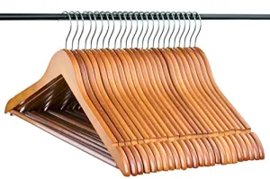 Neaties Natural and Safe Wood Hangers Cherry Finish, 24pk