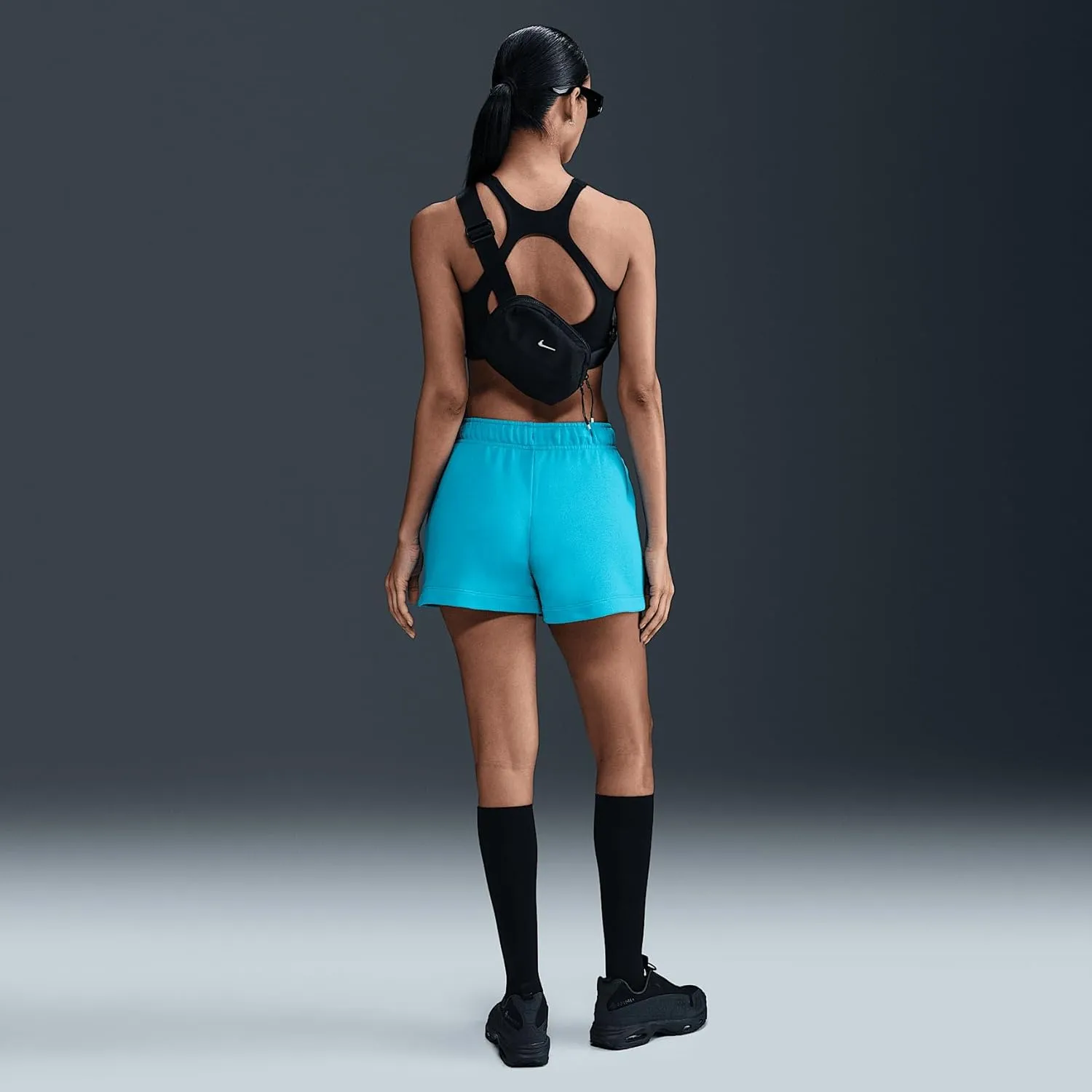 Nike Sportswear Club Fleece Women's Mid-Rise Shorts (DQ5802-345, Dusty Cactus/White)