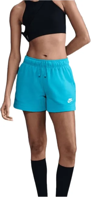 Nike Sportswear Club Fleece Women's Mid-Rise Shorts (DQ5802-345, Dusty Cactus/White)