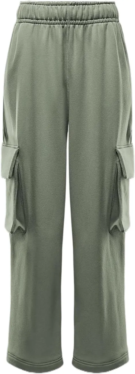 Nike Sportswear Women's Low-Rise Oversized French Terry Open-Hem Pants (FV7512-370, Jade Horizon/Jade Horizon)