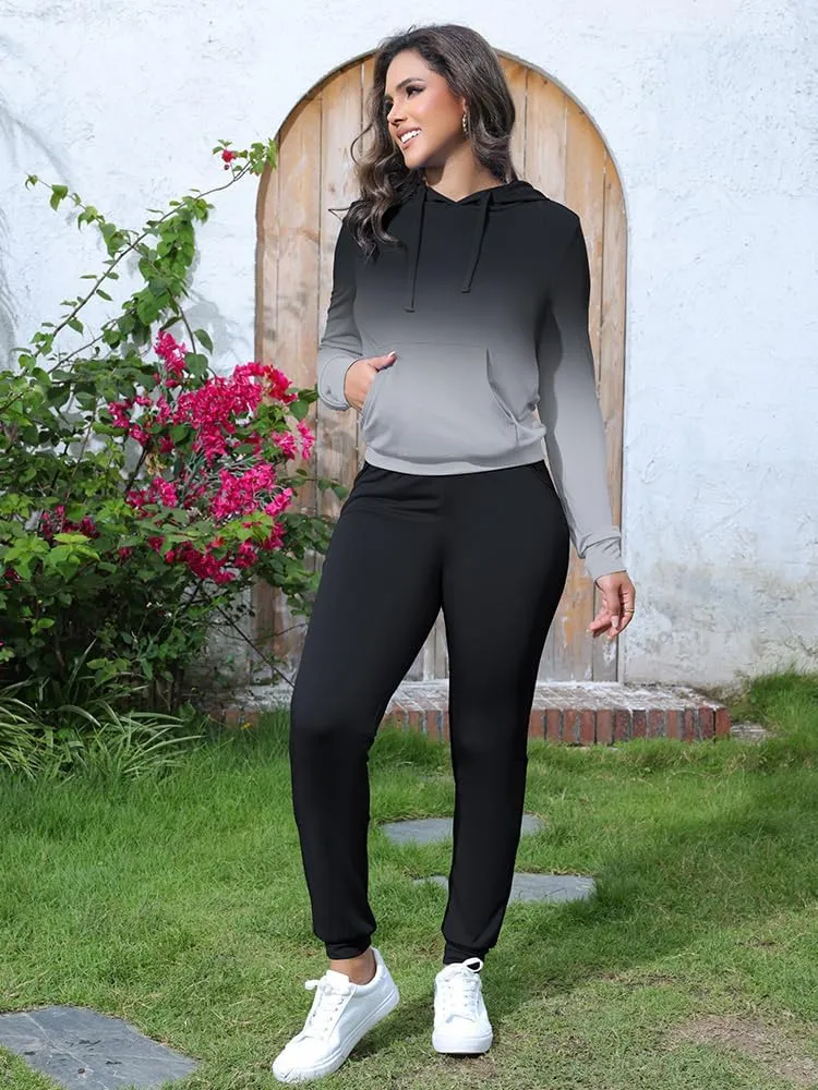 Nimsruc Two Piece Outfits for Women Casual Sweatsuits Set Long Sleeve Hoodie Tracksuit
