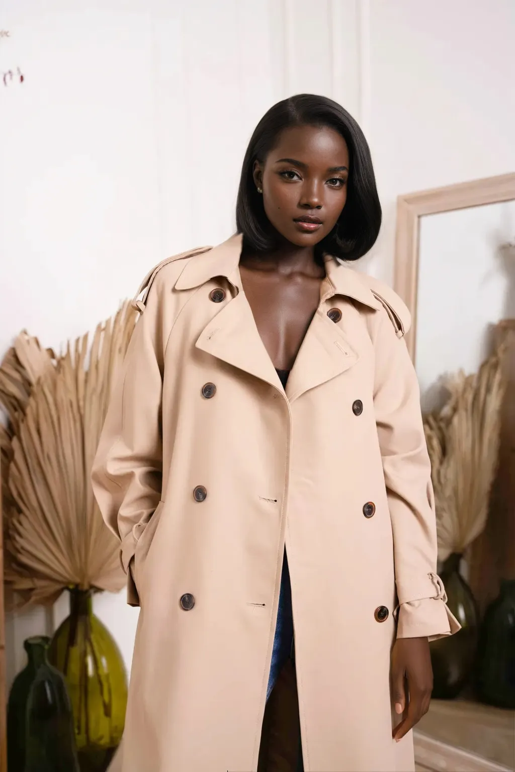 Ozzy Trench Coat with Belt
