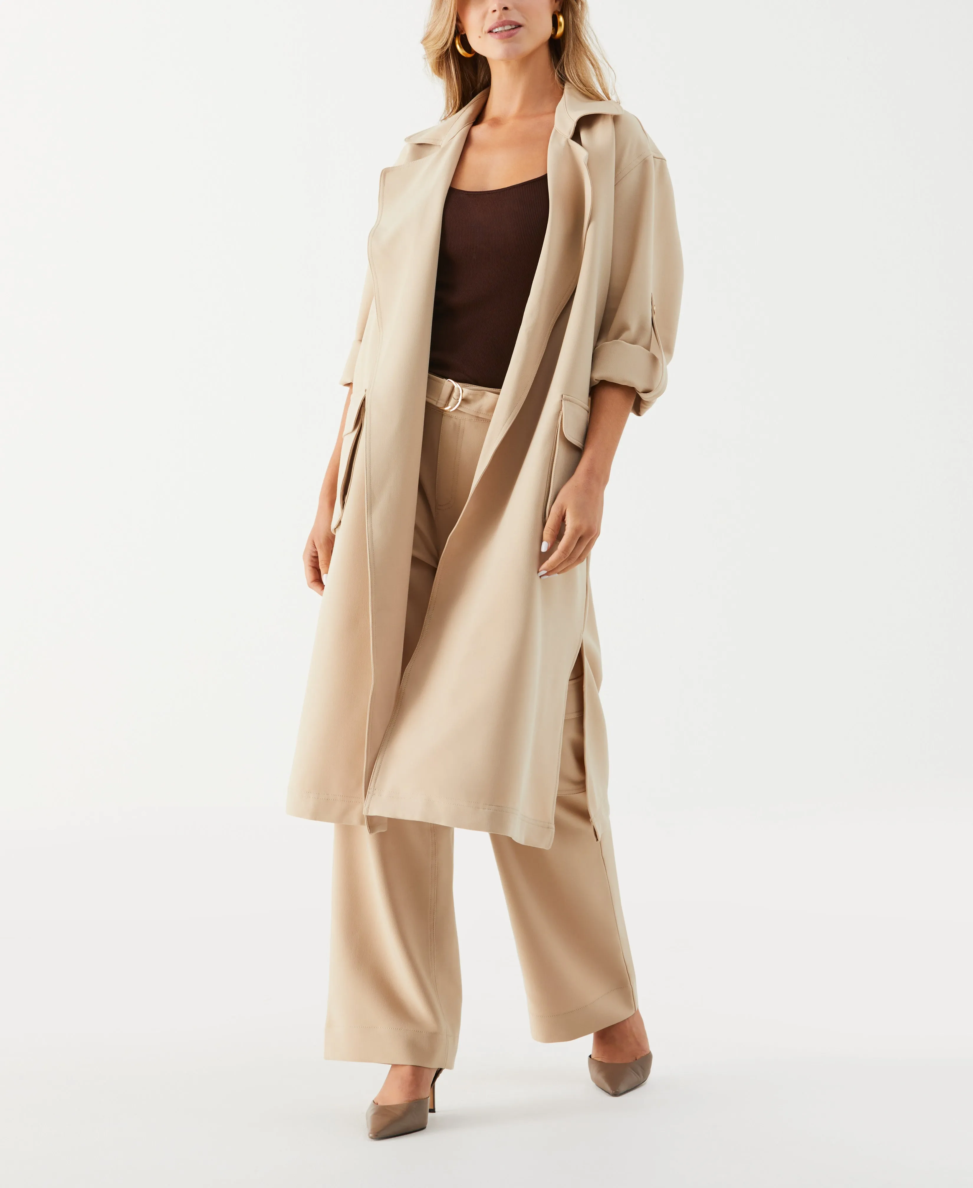 Petite Twill Trench Coat