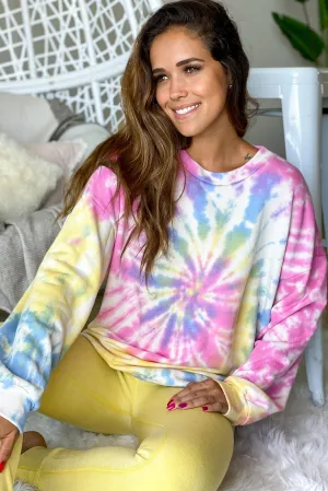 Pink Tie Dye Swirl Top