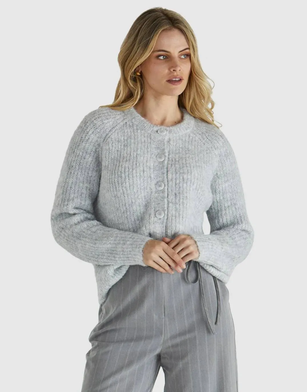 Romee Cardigan - White Marle