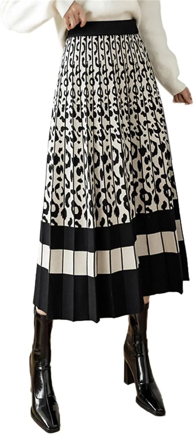SANGTREE Women's Pleated Knit Maxi Skirt