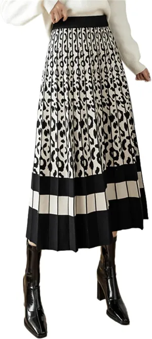 SANGTREE Women's Pleated Knit Maxi Skirt