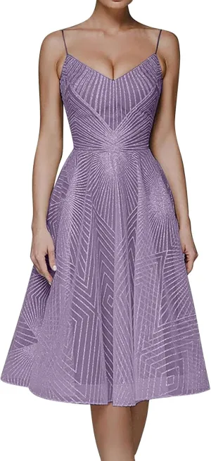 Semi Formal Dresses for Women Evening Party Plus Size Midi Cocktail Elegant Homecoming Prom Dress Summer Beach Dress
