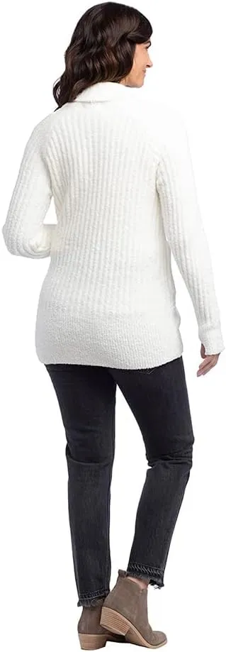 Softies 27" Solid Rib Marshmallow Cocoon Cardigan with Thumbholes