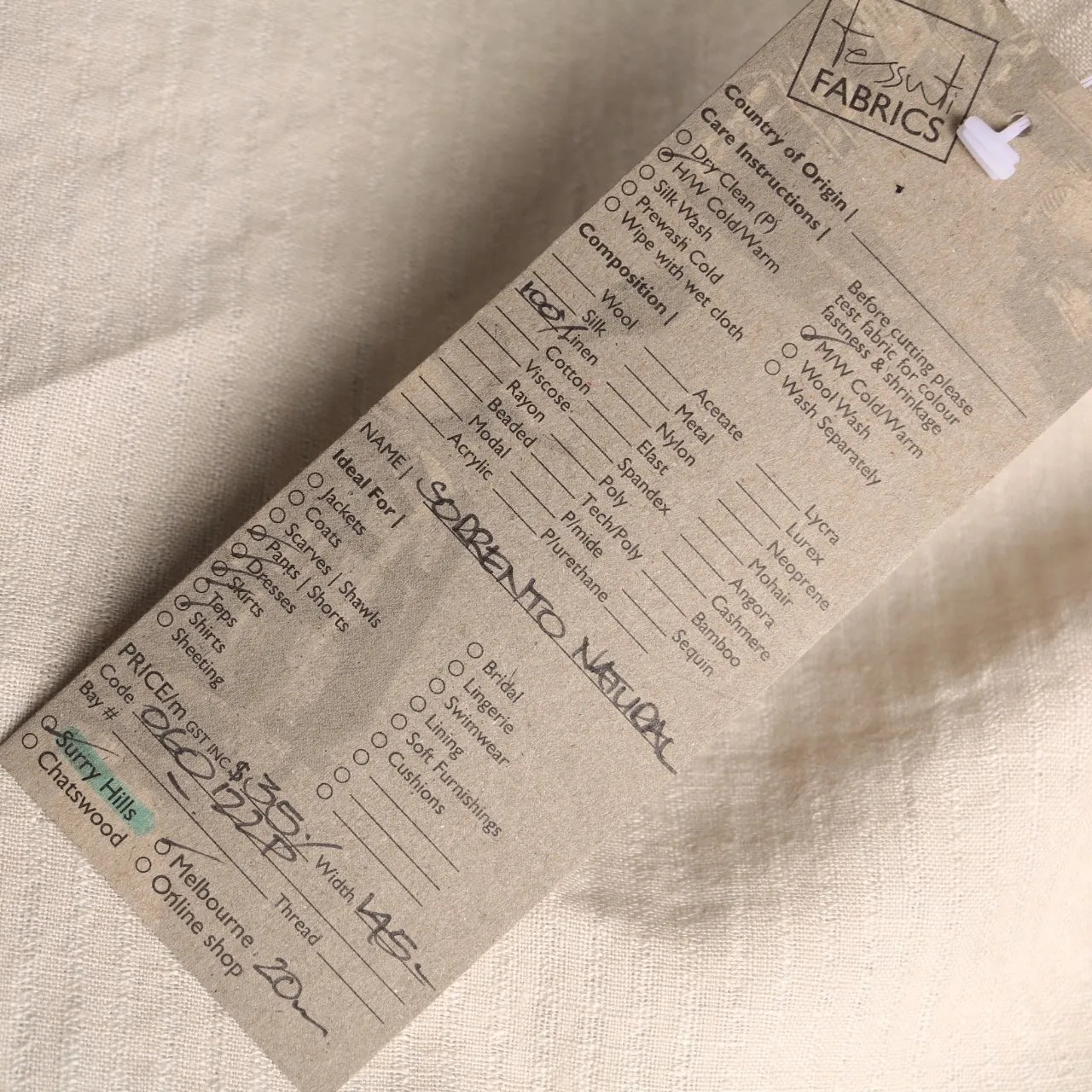 Sorrento Natural Linen