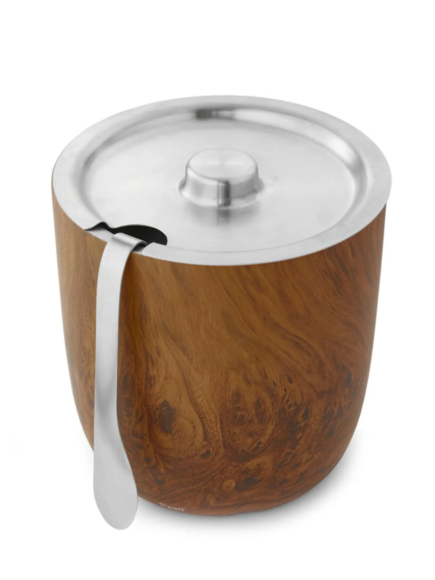 S'well 68oz Teakwood Ice Bucket   Tongs