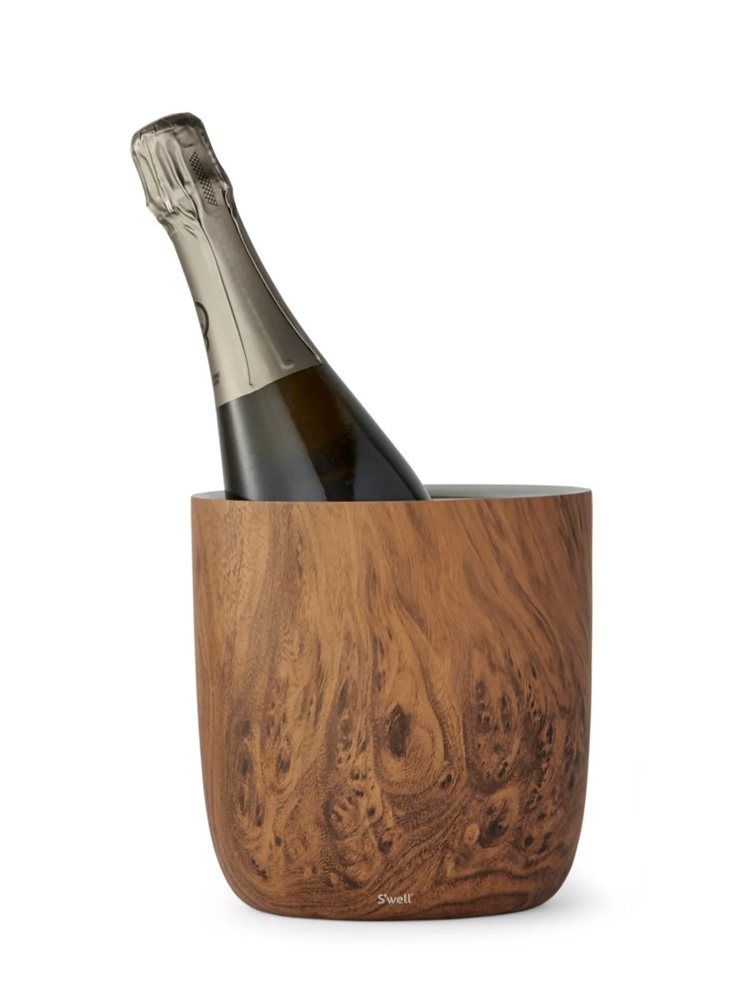 S'well 68oz Teakwood Ice Bucket   Tongs