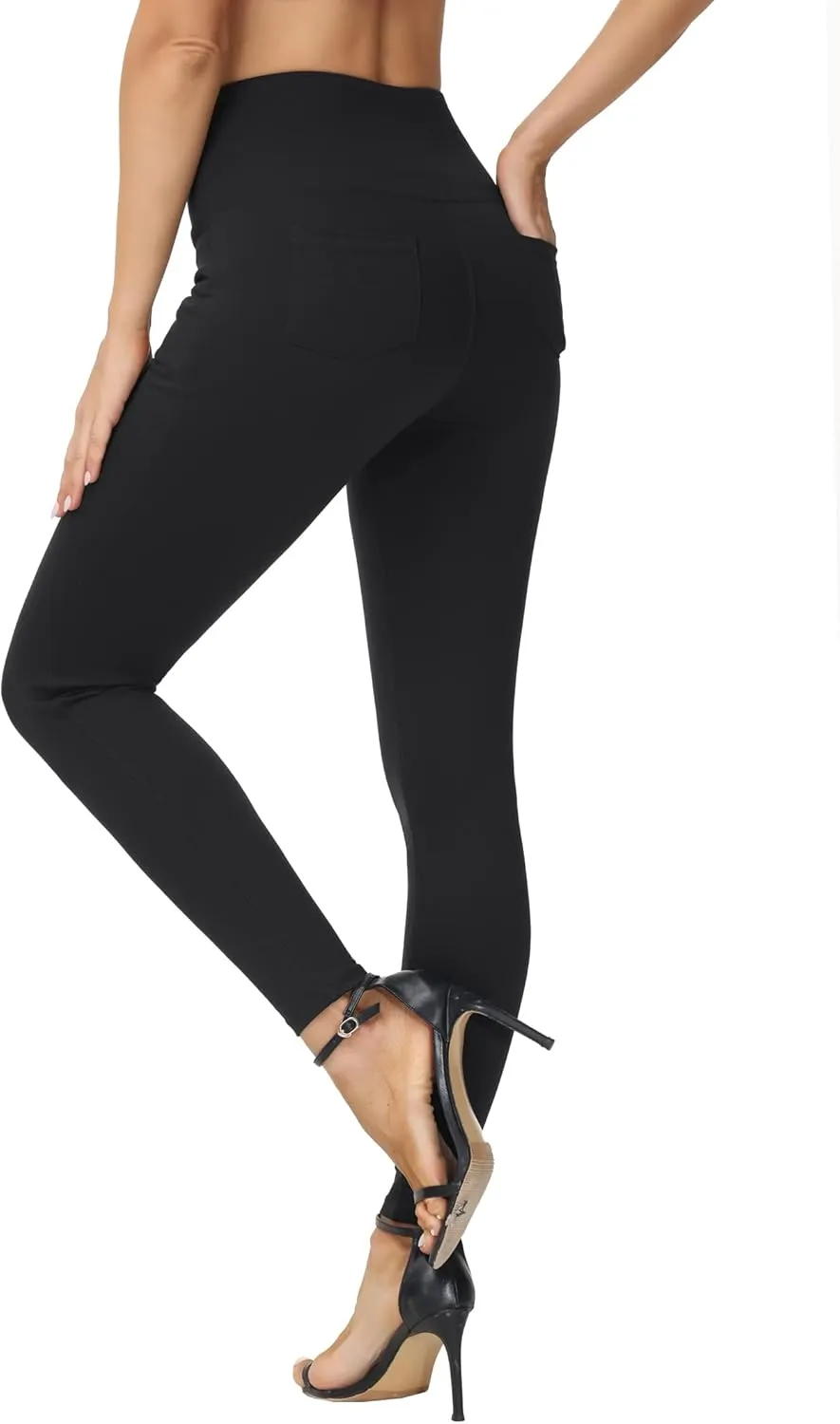 THE GYM PEOPLE Women's Casual Yoga Leggings High Waisted Tummy Control Workout Pants with 4 Pockets