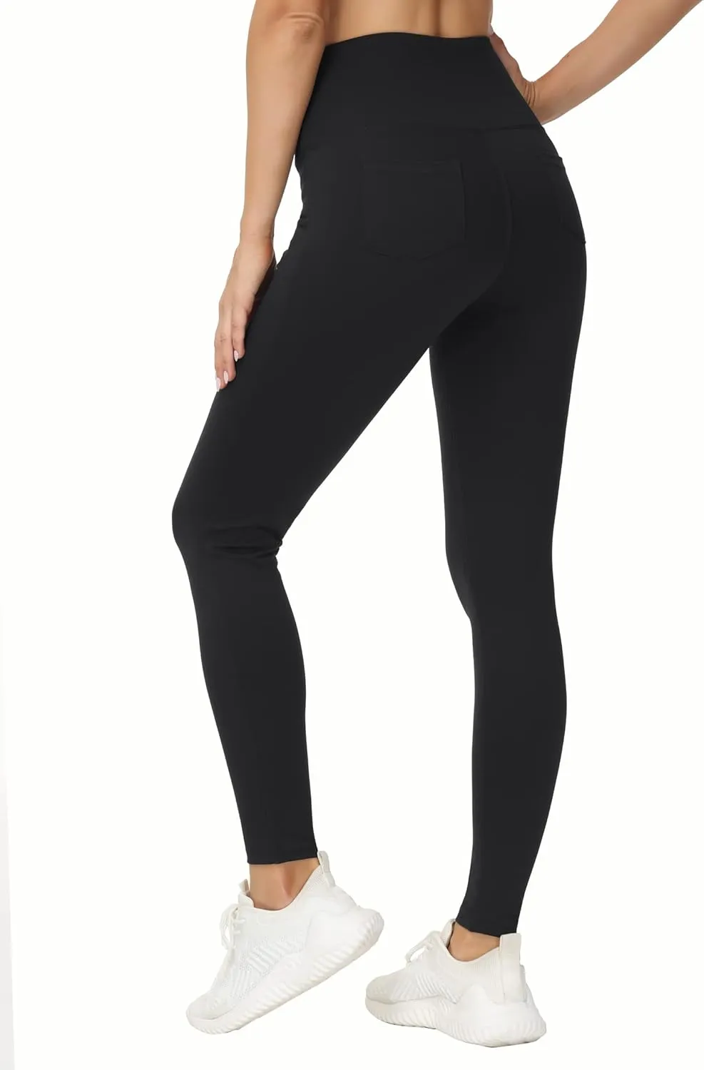 THE GYM PEOPLE Women's Casual Yoga Leggings High Waisted Tummy Control Workout Pants with 4 Pockets