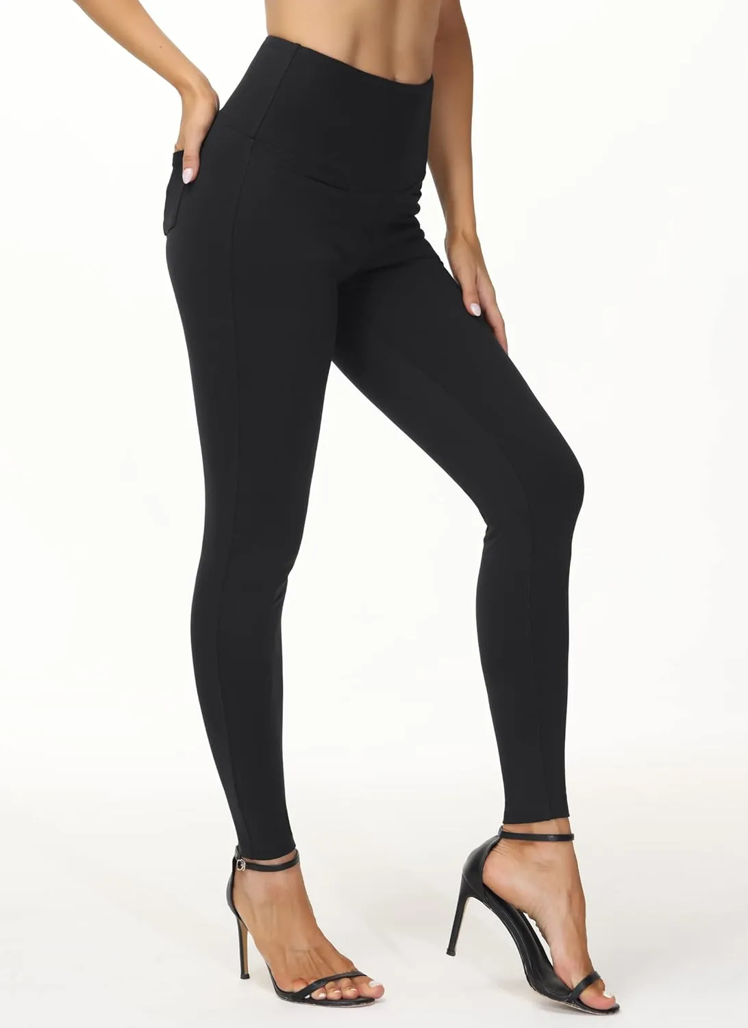 THE GYM PEOPLE Women's Casual Yoga Leggings High Waisted Tummy Control Workout Pants with 4 Pockets