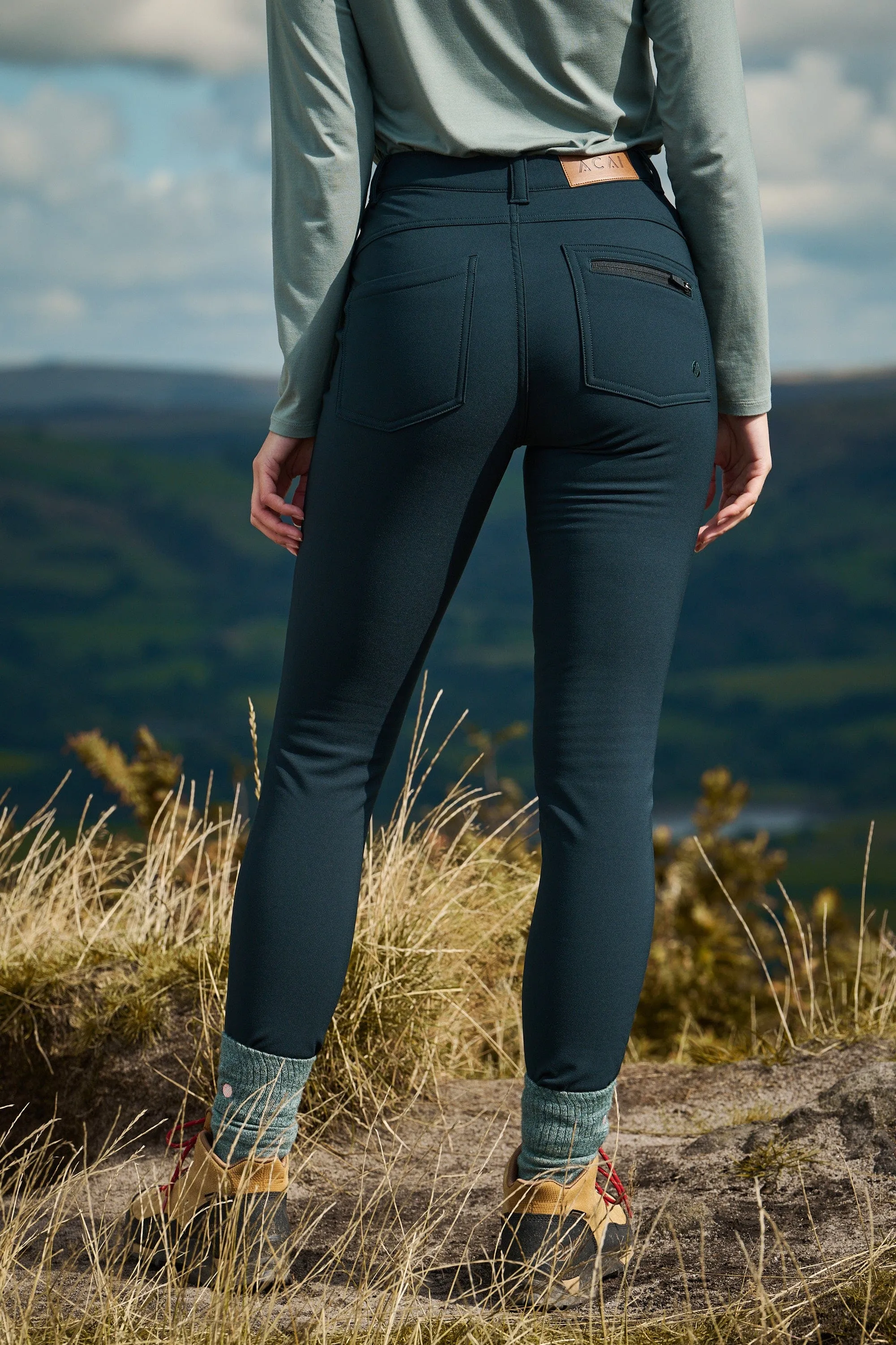 Thermal Skinny Outdoor Trousers - Evergreen