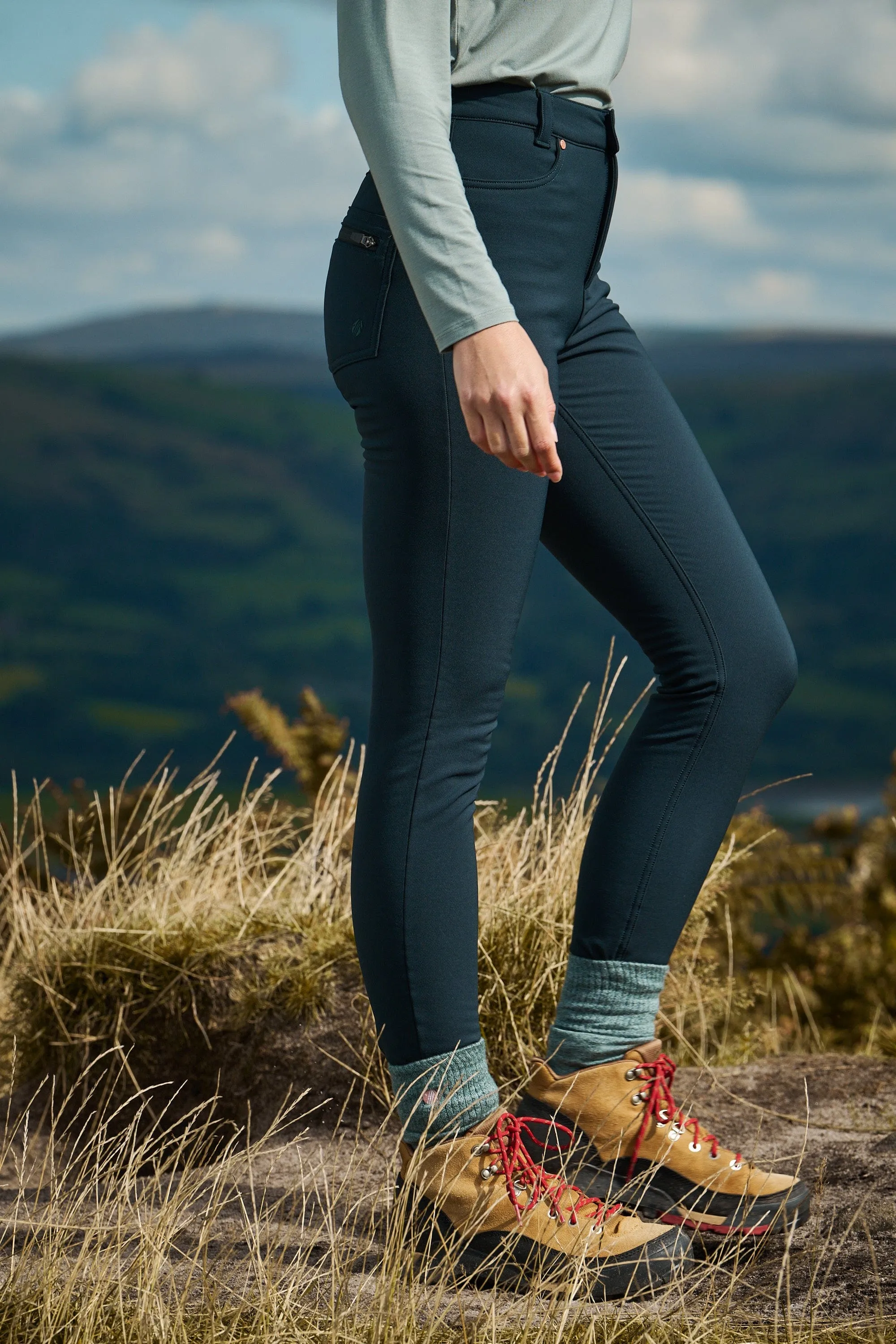 Thermal Skinny Outdoor Trousers - Evergreen