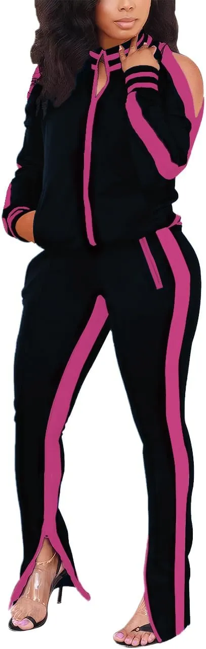 TOPONSKY Women Casual 2 Piece Outfit Long Pant Set Sweatsuits Tracksuits