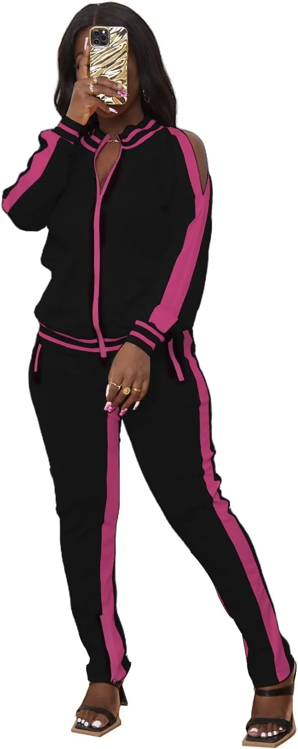 TOPONSKY Women Casual 2 Piece Outfit Long Pant Set Sweatsuits Tracksuits