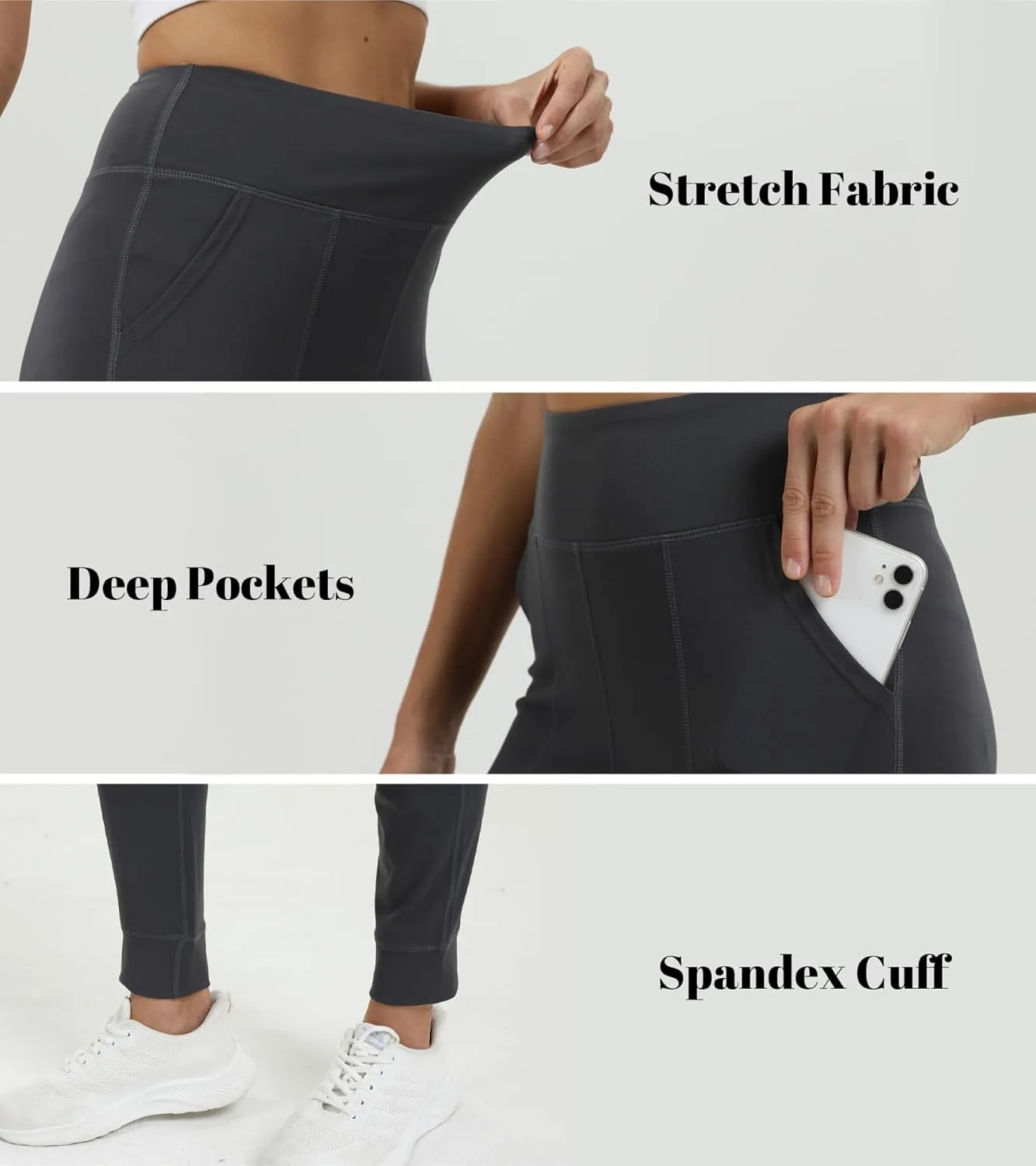 TOPYOGAS Womens High Waisted Joggers Casual Leggings Athletic Yoga Pants with Pocket Workout Pants
