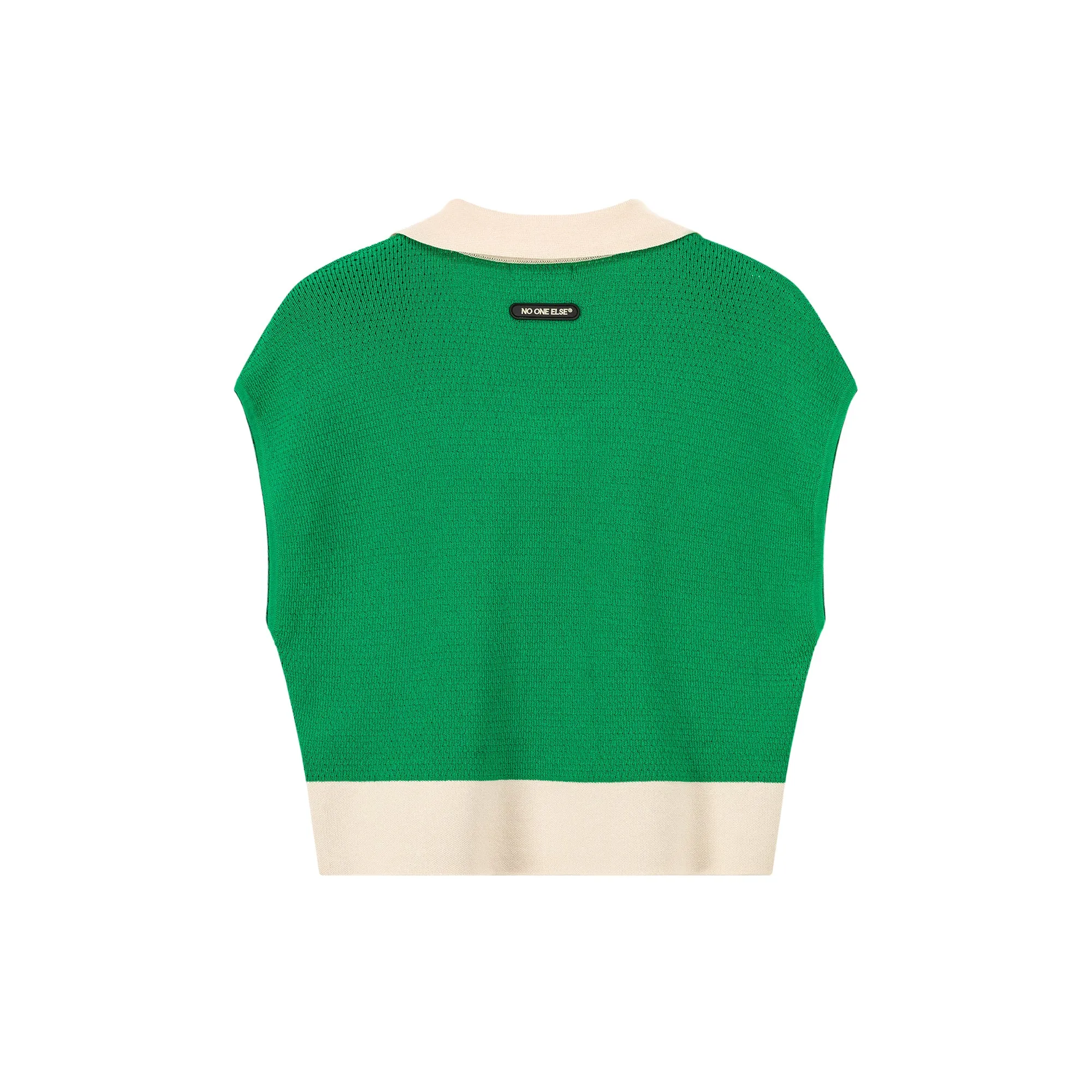V-Neck Eyelet Knit Vest
