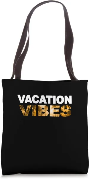 Vacation Family Trip Orange Vacation VIBES Tote Bag