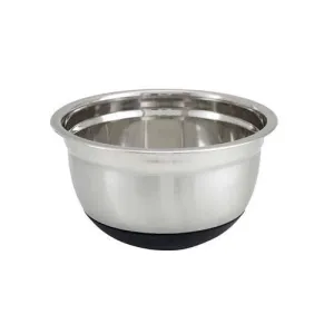 Winco MXRU-300 3.0 Qt Stainless Steel German Bowl with Silicon Base