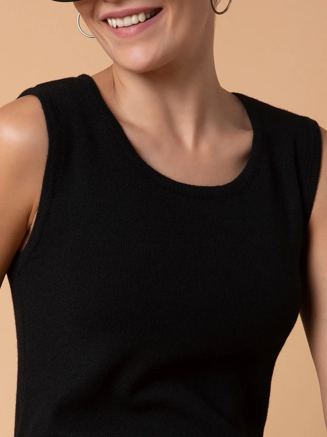 Women Casual Solid Black Midi Sheath Dress