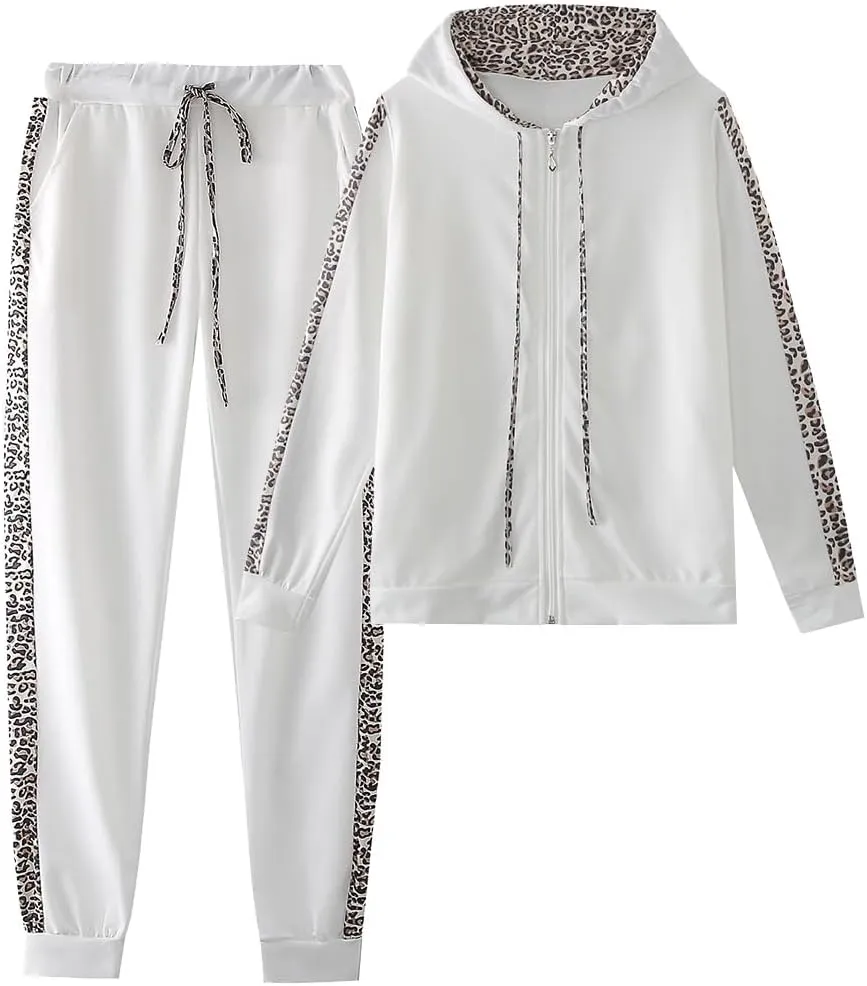 Women's 2 Piece Tracksuit Sweatsuits Sets Hoodie Sweatshirt and Jogging Sweatpants Suit