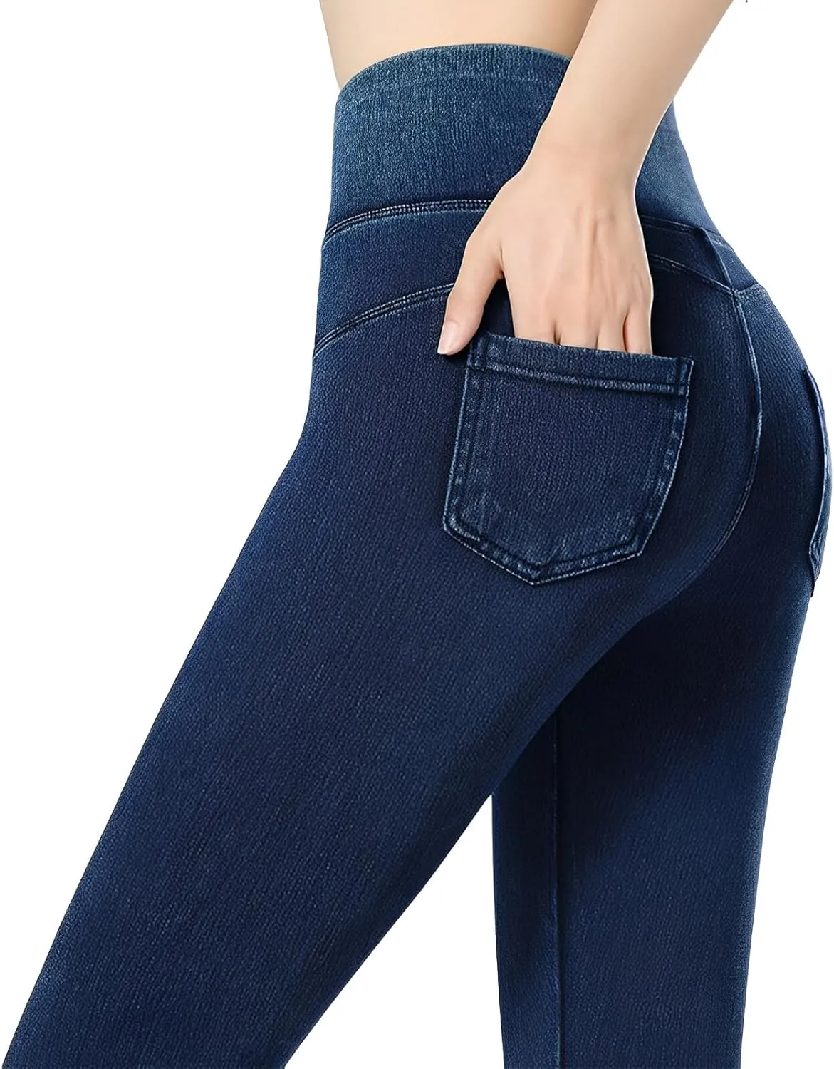 Women's Jean Printed Sweatpants High Waist Yoga Pants Tummy Control Workout Running Yoga Leggings for Women