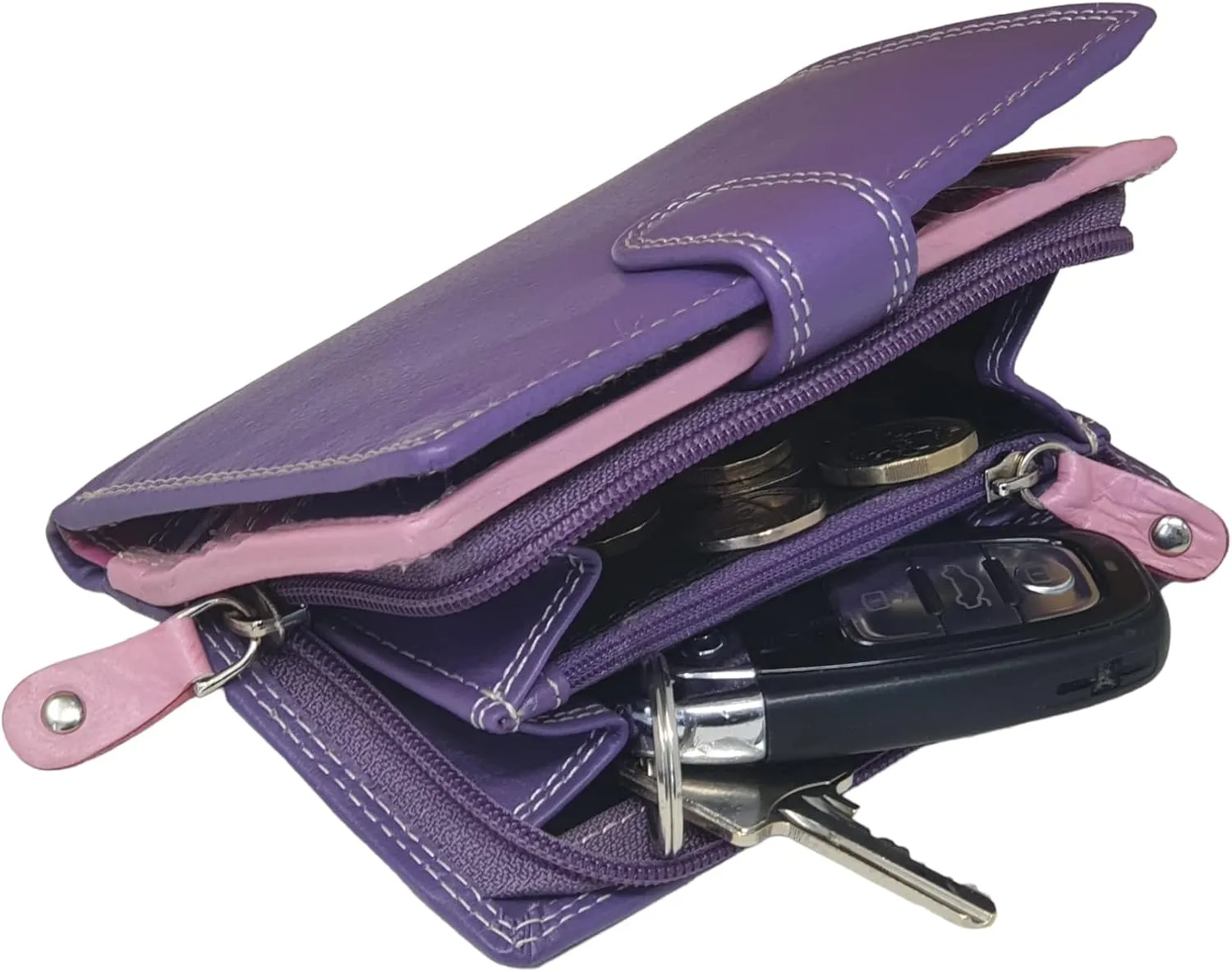Women's Leather Multi Credit Card Holder Palm Wallet Purse