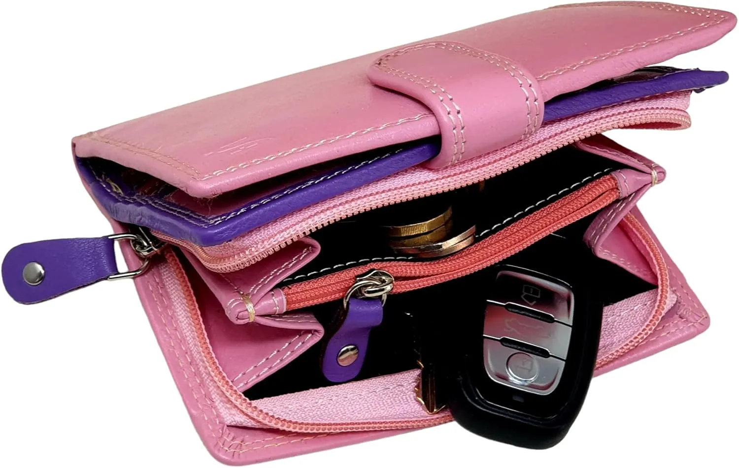 Women's Leather Multi Credit Card Holder Palm Wallet Purse