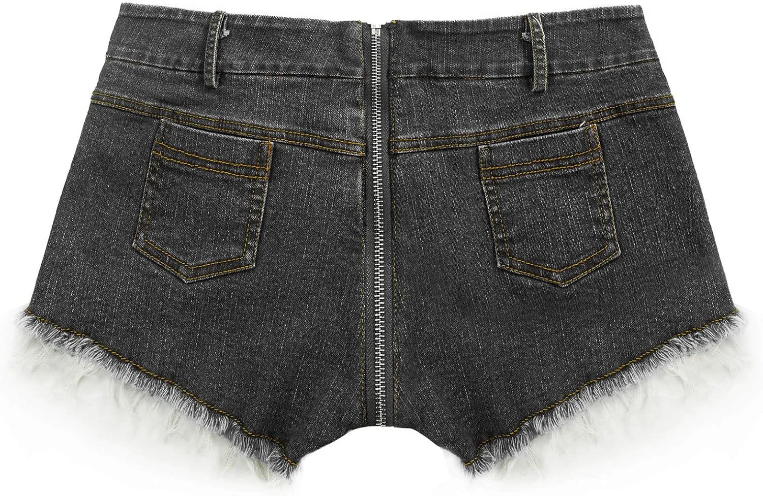 Women's Stretch Mini Denim Shorts Low Waist High Cut Hot Pants Jeans for Nightclubs Bars and Beaches