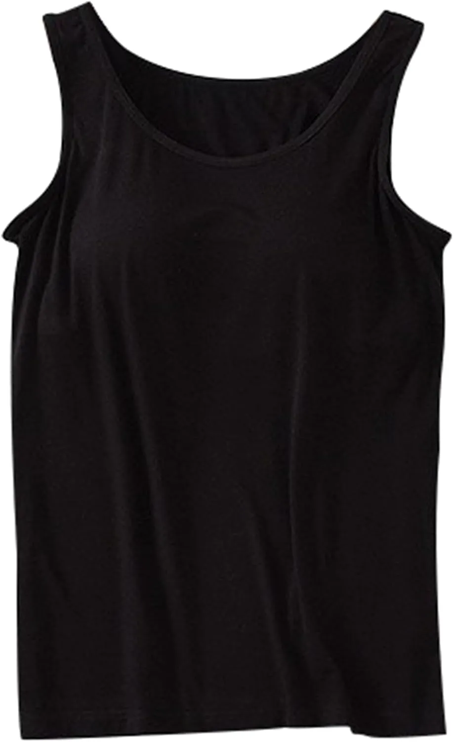 Womens Tank Tops with Built in Bra 2024 Casual Scoop Neck Sleeveless Basic Workout Top Padded Bra Camisole Undershirt